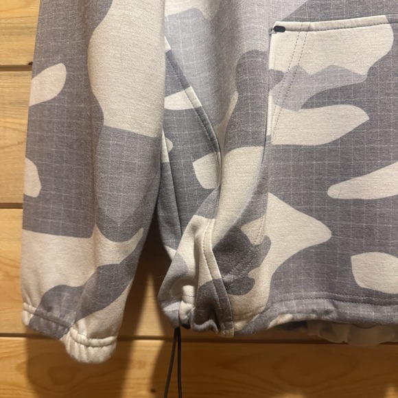 QUIKSILVER Shredder Men's Water Resistant Hoodie White Camo Size Medium - Picture 2 of 11